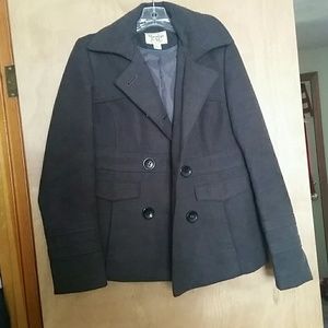 🍃🍂🍁Charcoal Grey Waist Length Pea Coat