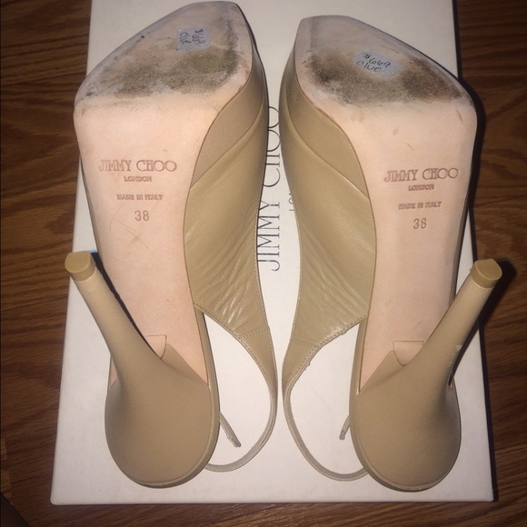 Sold -Jimmy Choo Nude Slingback - Picture 2 of 4