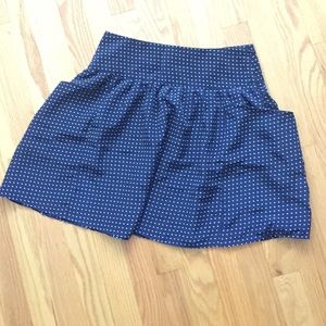 Navy blue polkadot skirt