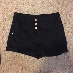 Black high waisted shorts