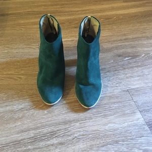 Ted Baker Green Suede Booties