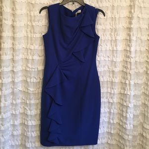 Calvin Kelin cobalt blue shift dress. Women's 6.
