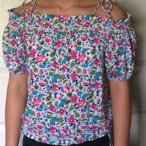 Floral peasant top