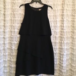 J. Crew black shift dress with overlay. Women's 10