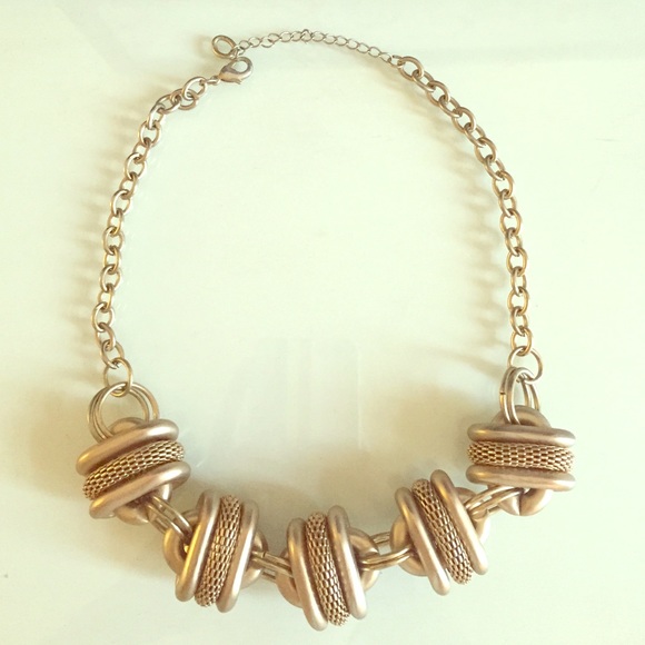 Gold statement necklace