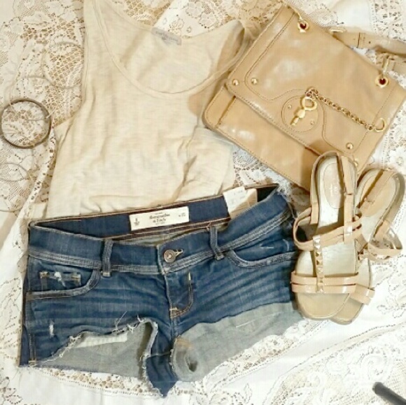 A&F Distressed Shorty Shorts