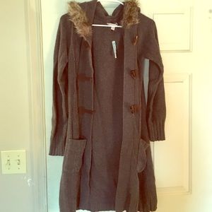 Heavy knee-length sweater