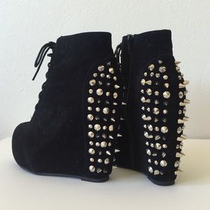 Silver Studded Booties