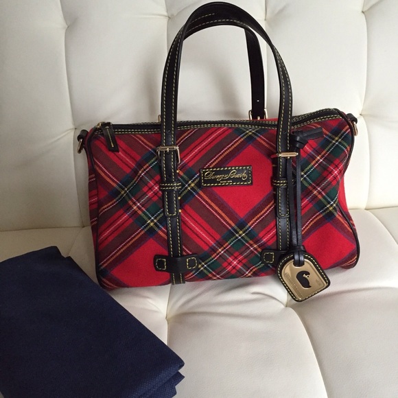 Dooney & Bourke Handbags - Dooney & Bourke Plaid Barrel Satchel