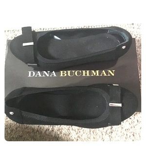 Dana Buchman black suede wedge heels