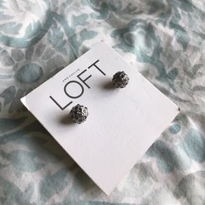 NWT Blue and Silver Stud Ann Taylor LOFT Earrings