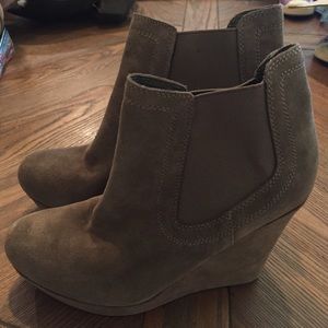 Seychelles suede wedge booties