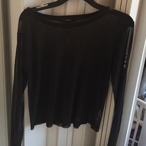 Mesh long sleeve shirt