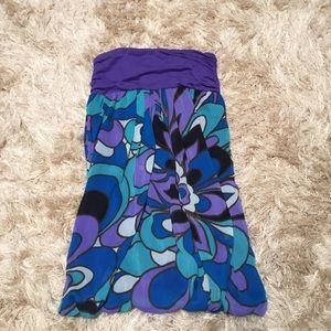 Forever 21 Floral Strapless Dress