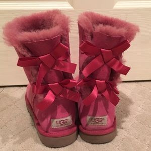 UGG Pink Bailey Bow boots