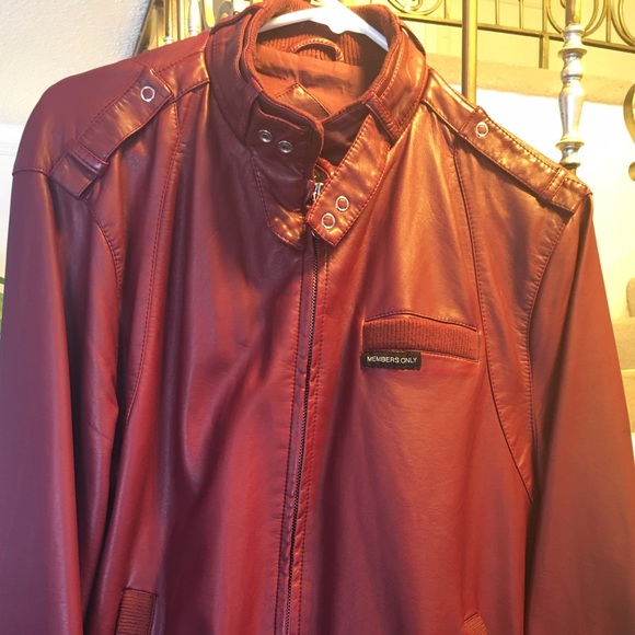 Members only faux leather.