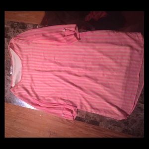 Striped chiffon dress