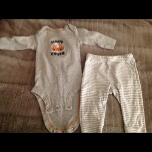 Infant Boys "Daddy's Driver Pant Set - 3 mos
