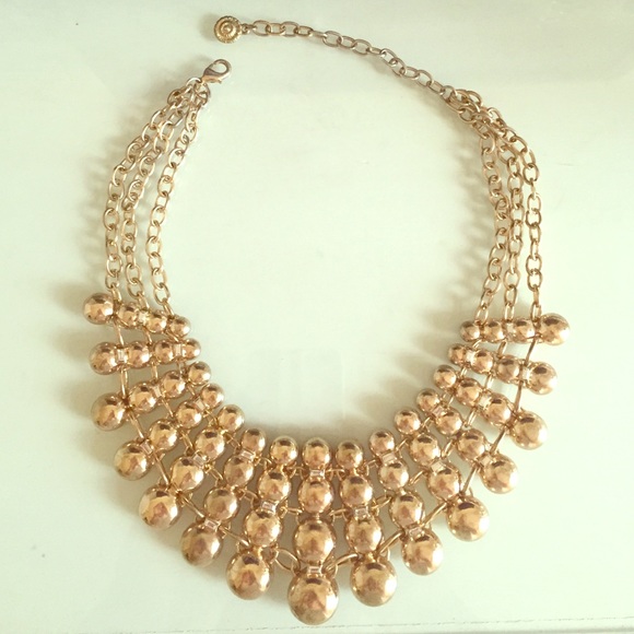 Club Monaco gold statement necklace