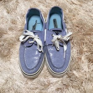 Sperry Blue Sequin Shoes