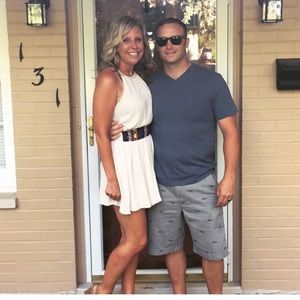 Tribal print blush halter dress