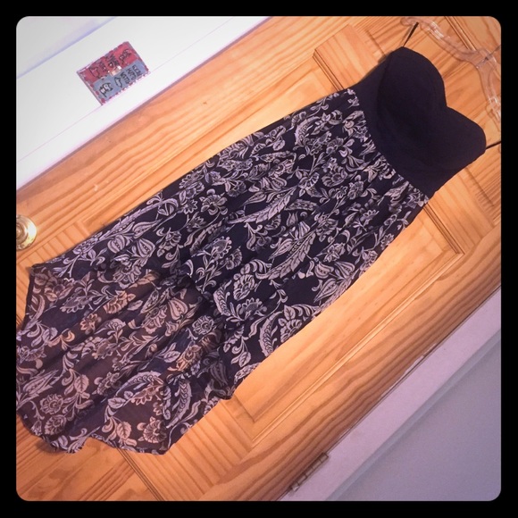 Strapless Hi-Lo Floral Forever 21 dress
