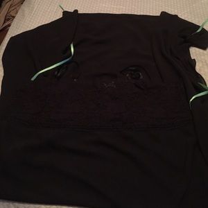 Black nightgown. Long and sexy.