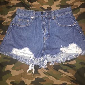 Denim shorts