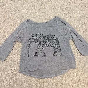 Mid sleeve elephant shirt