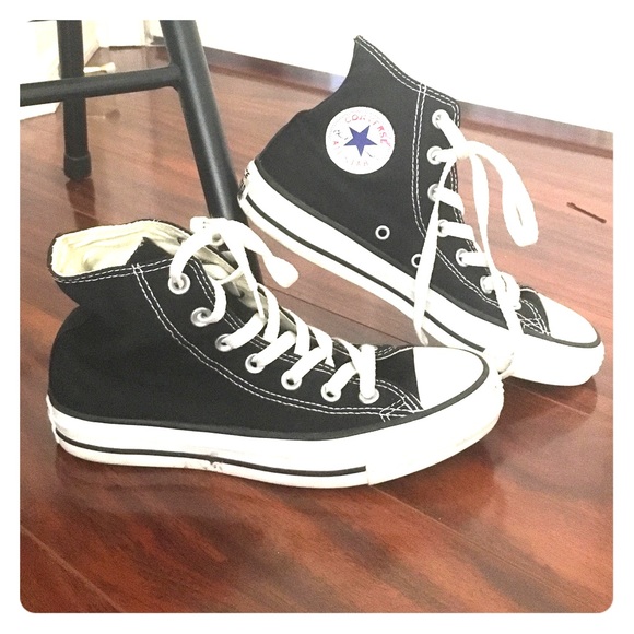 Black and white High Tops Converse