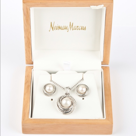 DY Crossover Pearl Earrings/Necklace with Diamonds - Picture 1 of 1