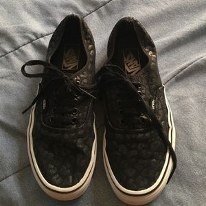 Black cheetah Vans
