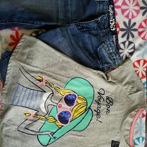 Girls size 10 Gap Bermuda shorts and Gap T-shirt