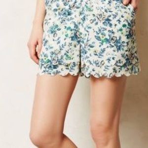 Anthropologie Scalloped Shorts Short Large L 12 14