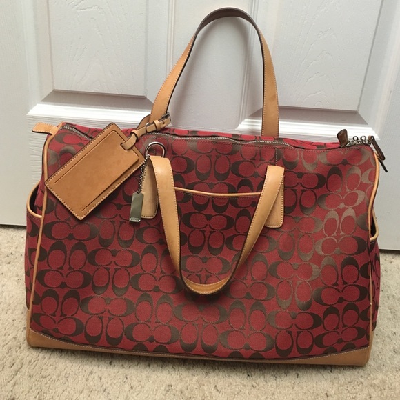 Coach brand weekender bag