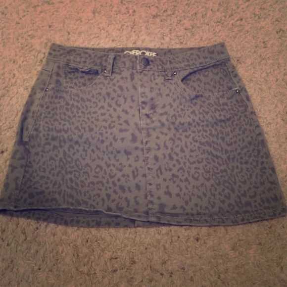 Cheetah Jean skirt