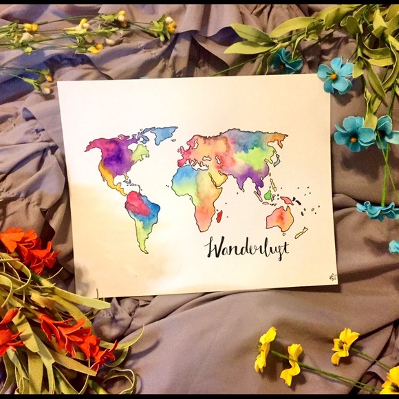 Wanderlust World K Creative Watercolor Painting - Picture 1 of 2