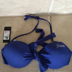 Brand new and never worn blue guess bikini top