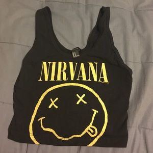 Forever21 Nirvana Crop tank