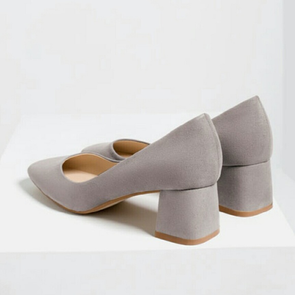 Zara Shoes - ZARA Block Heel Leather Shoes