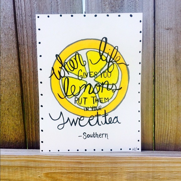 When Life Gives You Lemons K Creative Watercolor - Picture 1 of 1
