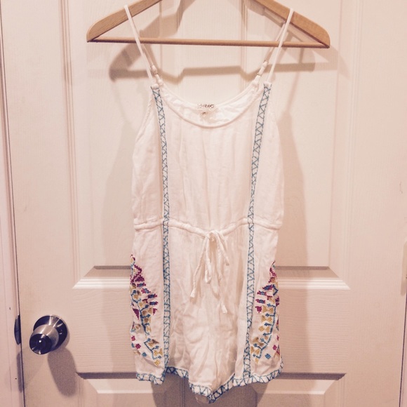 LA Hearts White Romper