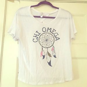 Chi omega open back shirt