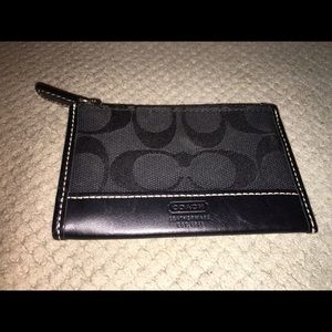 Coach zip card holder