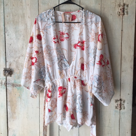 Anthropologie Kimono Style Romper NWOT - Picture 1 of 4