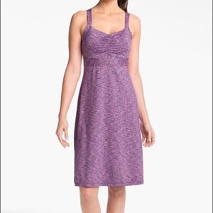 PrAna Amaya dress in purple heather fabric