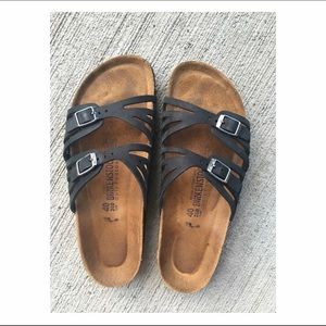 Birkenstock Granada Black Soft Footbed 9-9.5 (40)
