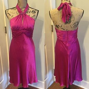 Cache Silk Magenta Halter Dress!!