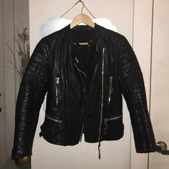 Vintage leather biker jacket - Picture 1 of 4