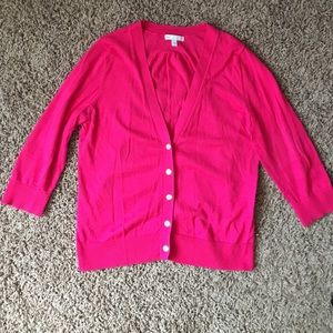 Gap 3/4 sleeve pink cardigan.